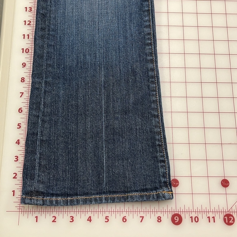 7 For All Mankind Women's Boot Cut Jeans in Medium Blue - Picture 11 of 16